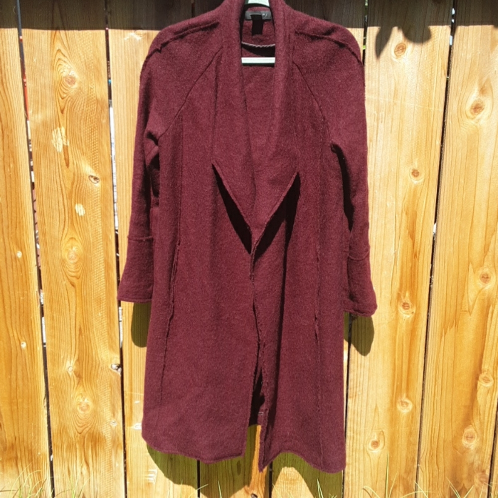 TAHARI Duster wool boiled coat